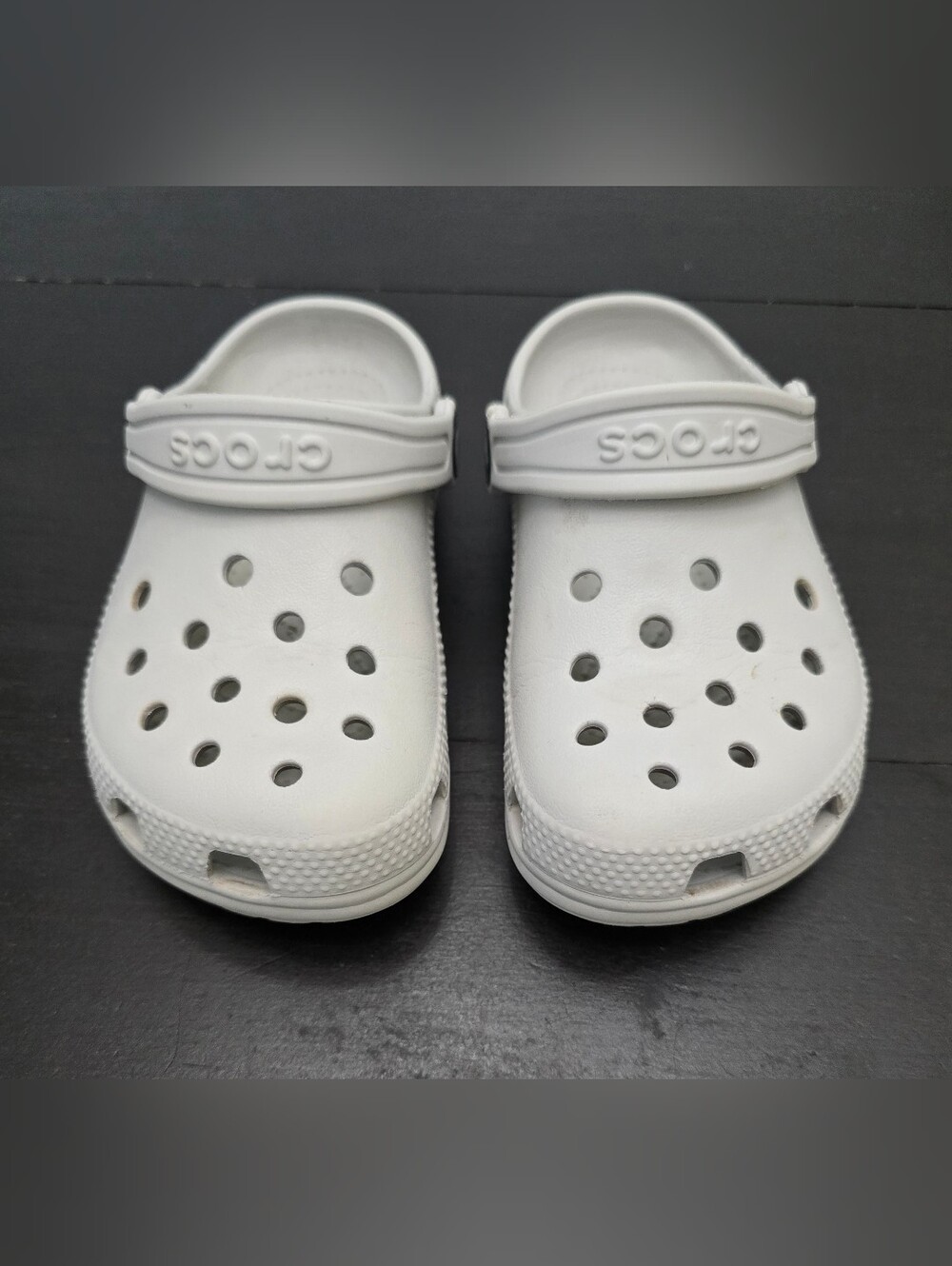 Crocs Classic Clog Kids Size C10 Gray Slip On Shoes Pivoting Strap
